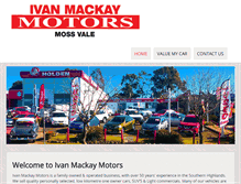 Tablet Screenshot of ivanmackaymotors.com.au